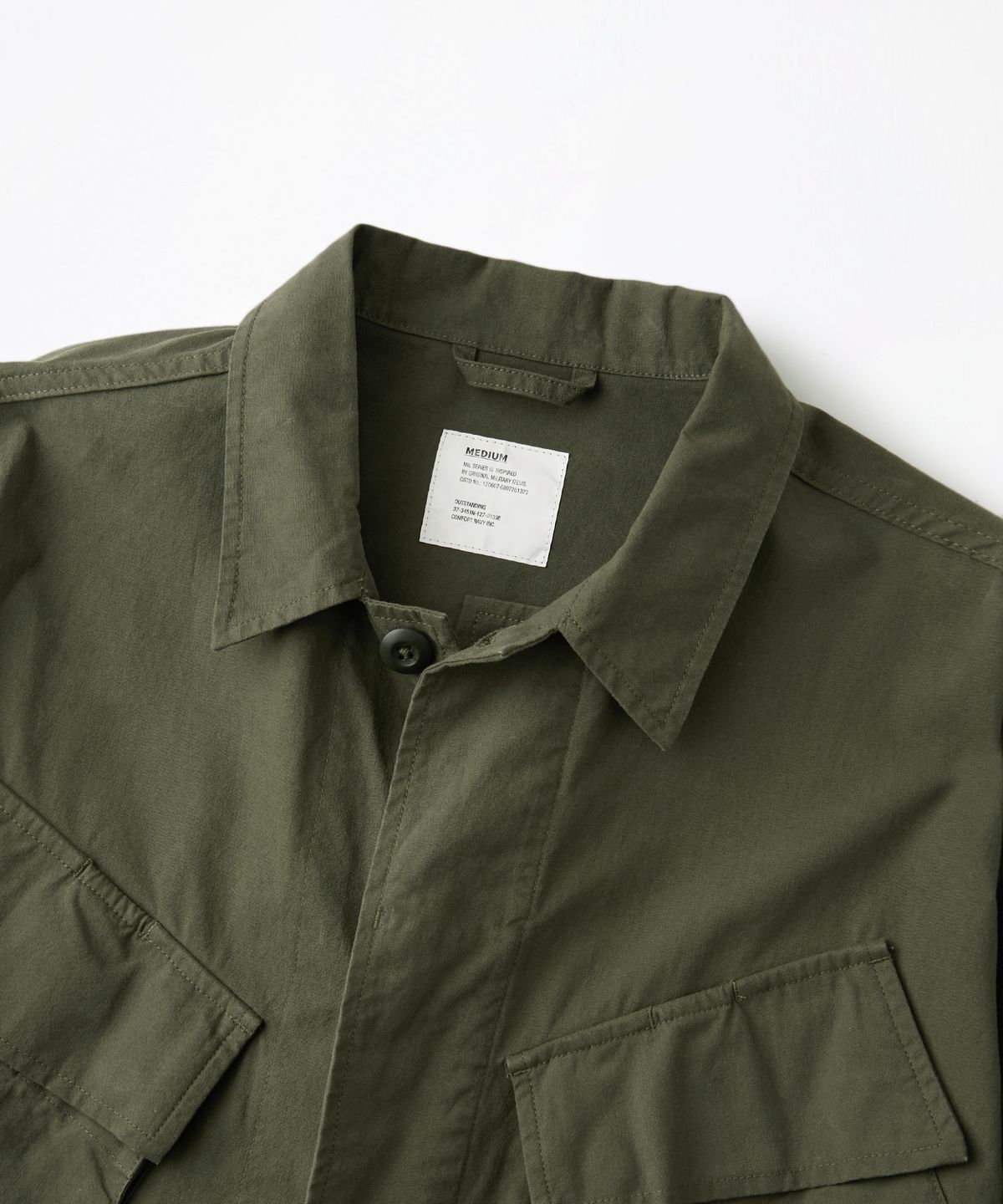 아웃스탠딩(OUTSTANDING) 2ND POPLIN JUNGLE FATIGUE JACKET_OLIVE