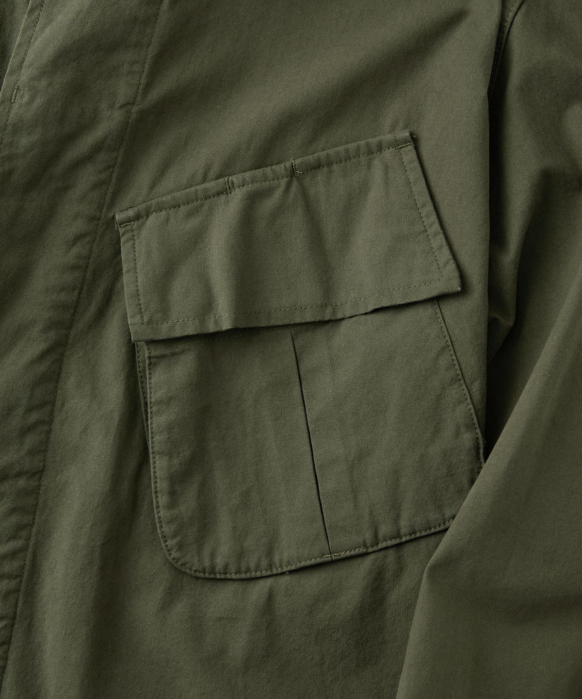 아웃스탠딩(OUTSTANDING) 2ND POPLIN JUNGLE FATIGUE JACKET_OLIVE