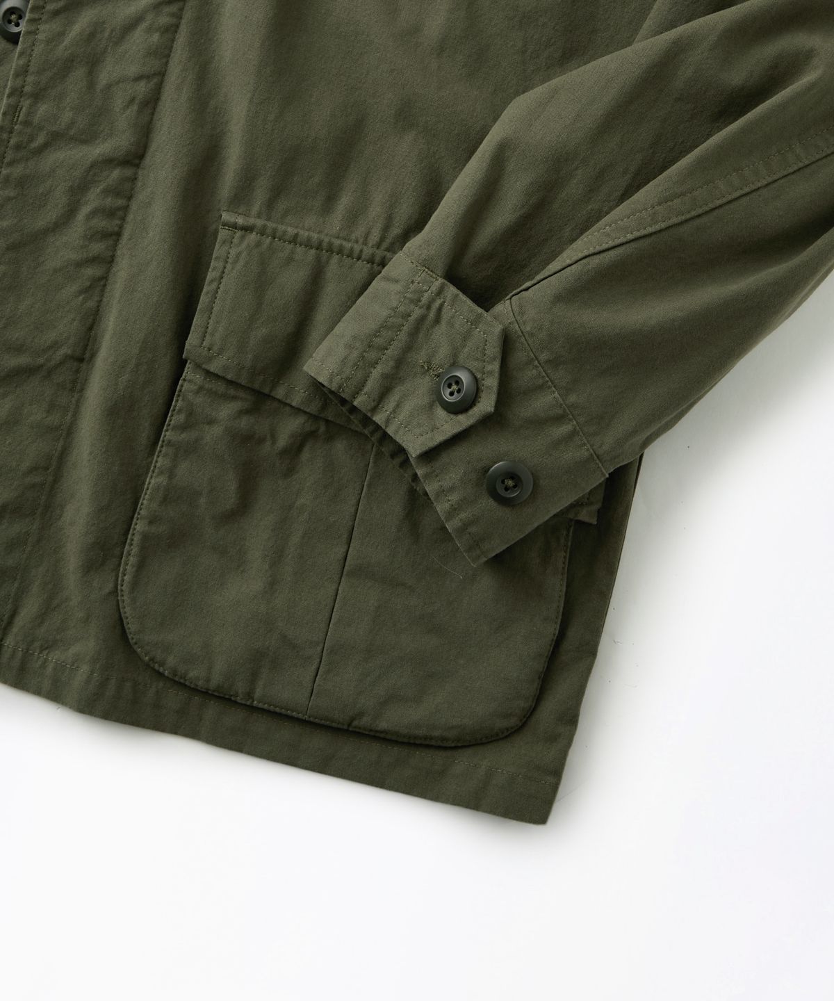 아웃스탠딩(OUTSTANDING) 2ND POPLIN JUNGLE FATIGUE JACKET_OLIVE