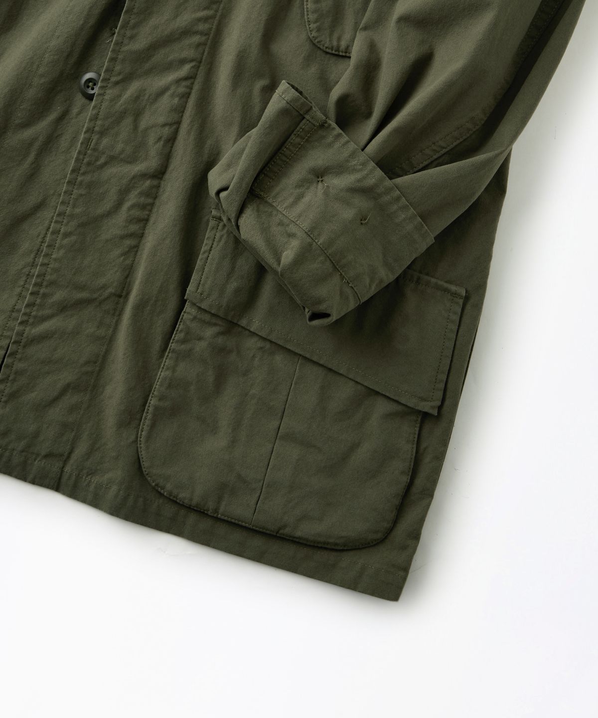 아웃스탠딩(OUTSTANDING) 2ND POPLIN JUNGLE FATIGUE JACKET_OLIVE