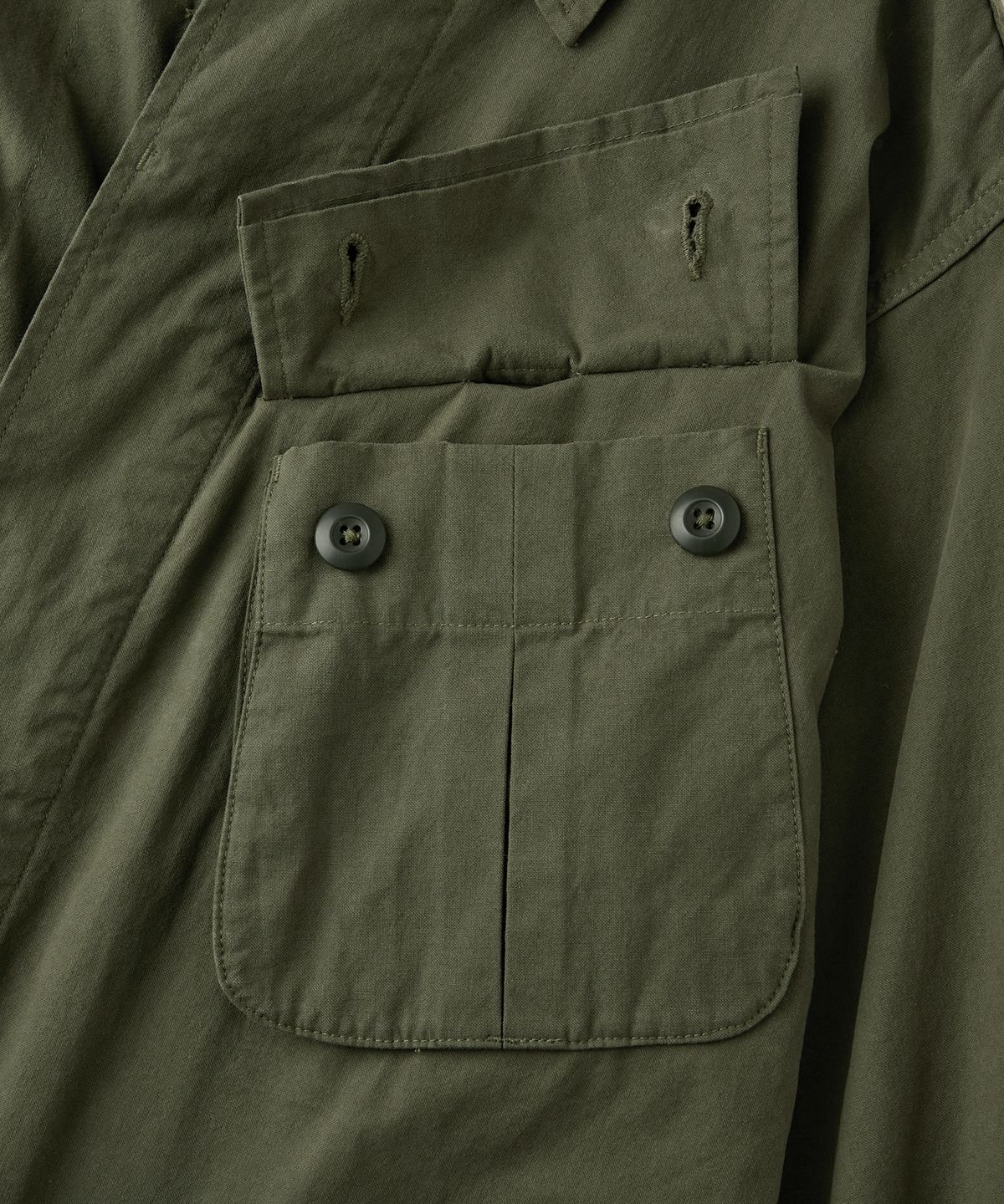 아웃스탠딩(OUTSTANDING) 2ND POPLIN JUNGLE FATIGUE JACKET_OLIVE