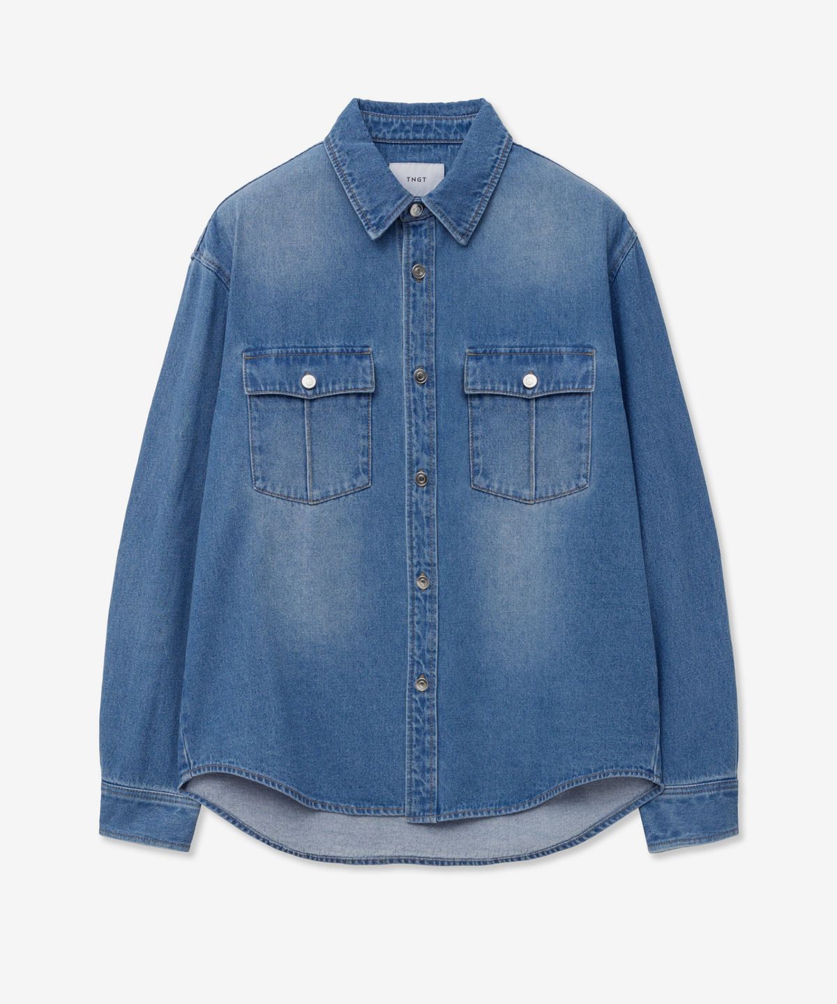티엔지티(TNGT) Denim Western Shirt (Washed Blue) TNSH5E103B2