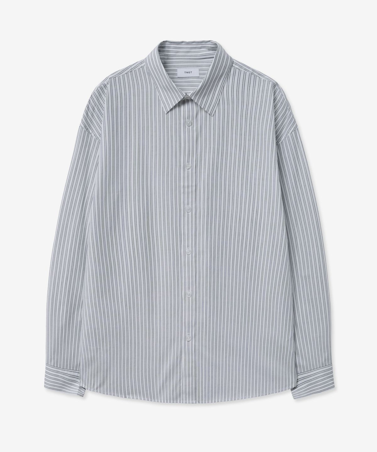 티엔지티(TNGT) Cotton Stripe Shirt (White) TNSH5E106WT