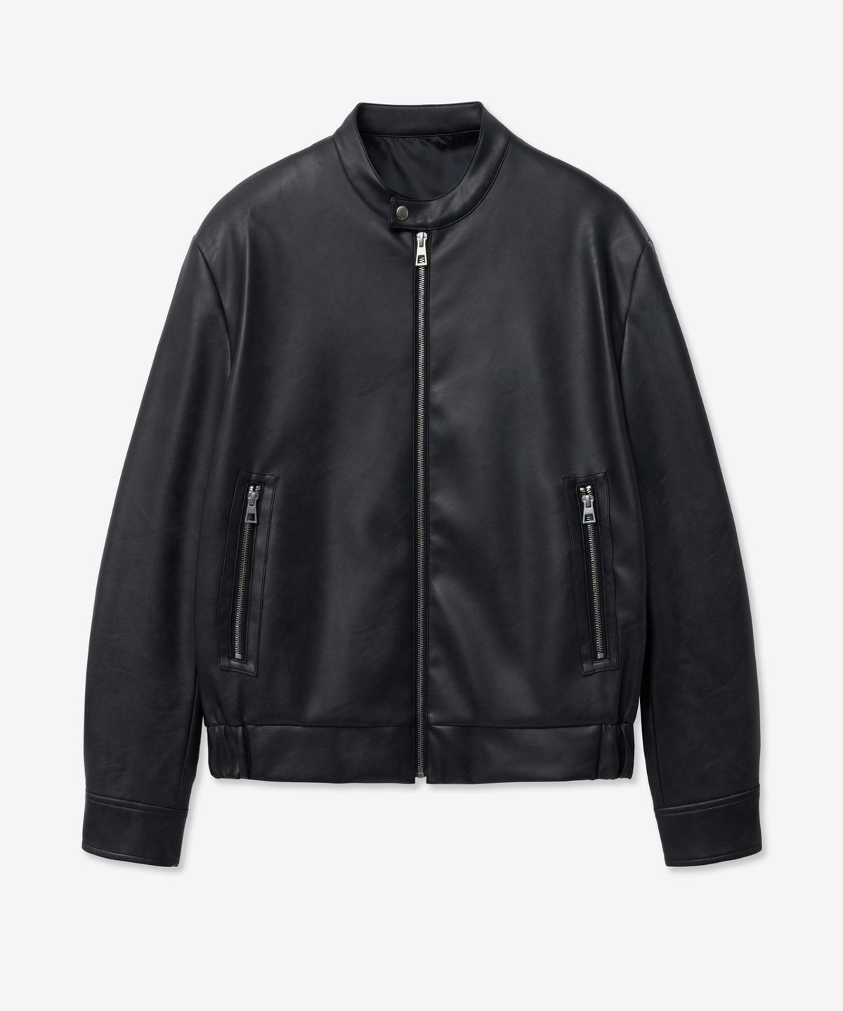 티엔지티(TNGT) Faux Leather Bike Jumper (Black) TNJU5E105BK