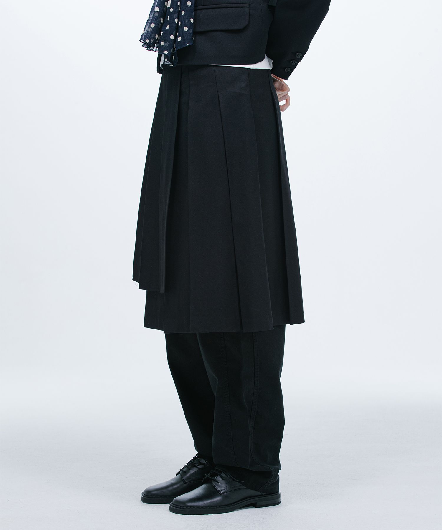 スカート OHESHIO PLEATED LAYERED SKIRT 5BNY458 MUSINSA | OHESHIO PLEATED LAYERED SKIRT, BLACK