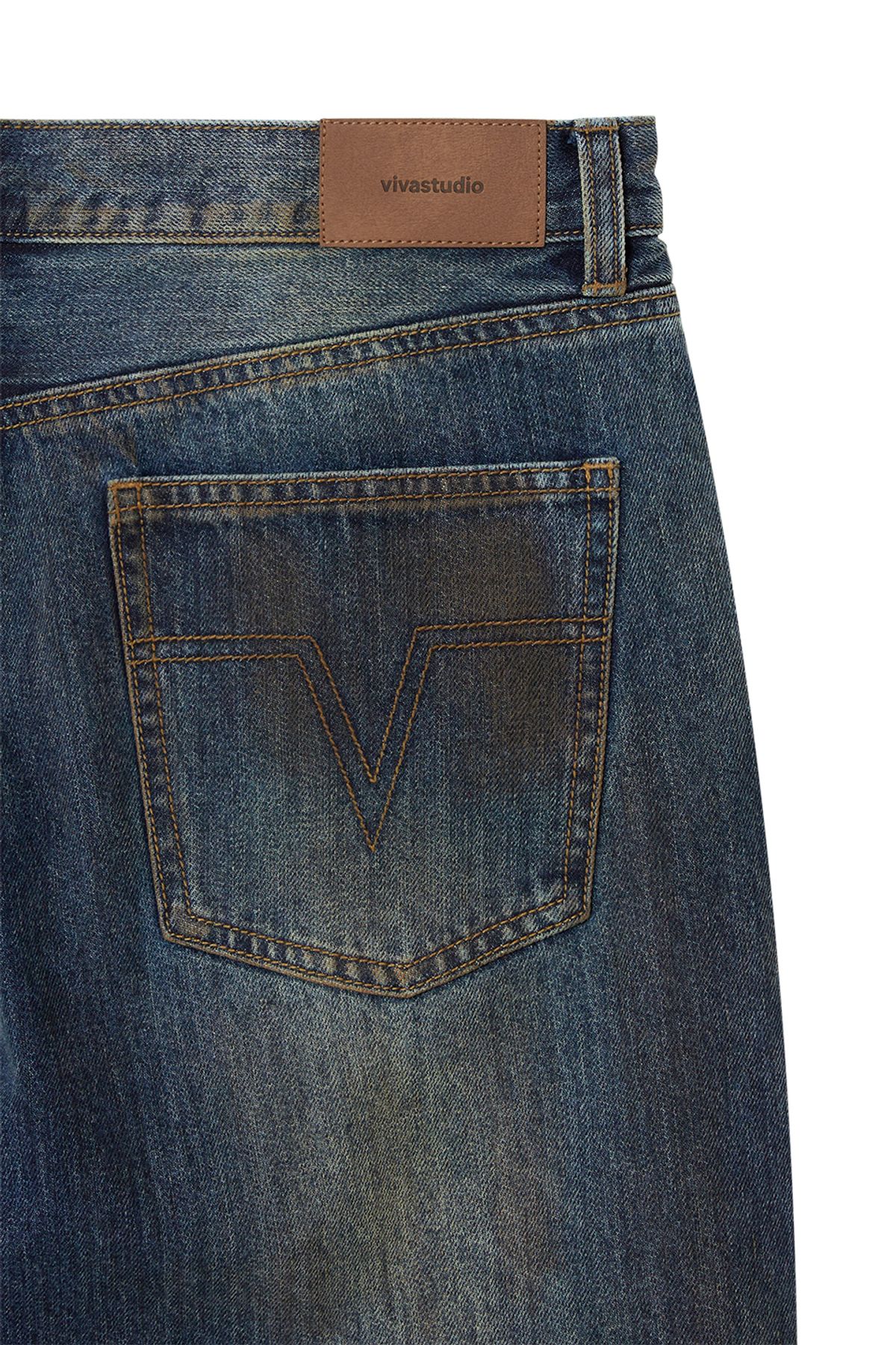 비바스튜디오(VIVASTUDIO) VINTAGE FLARED DENIM PANTS [BLUE]