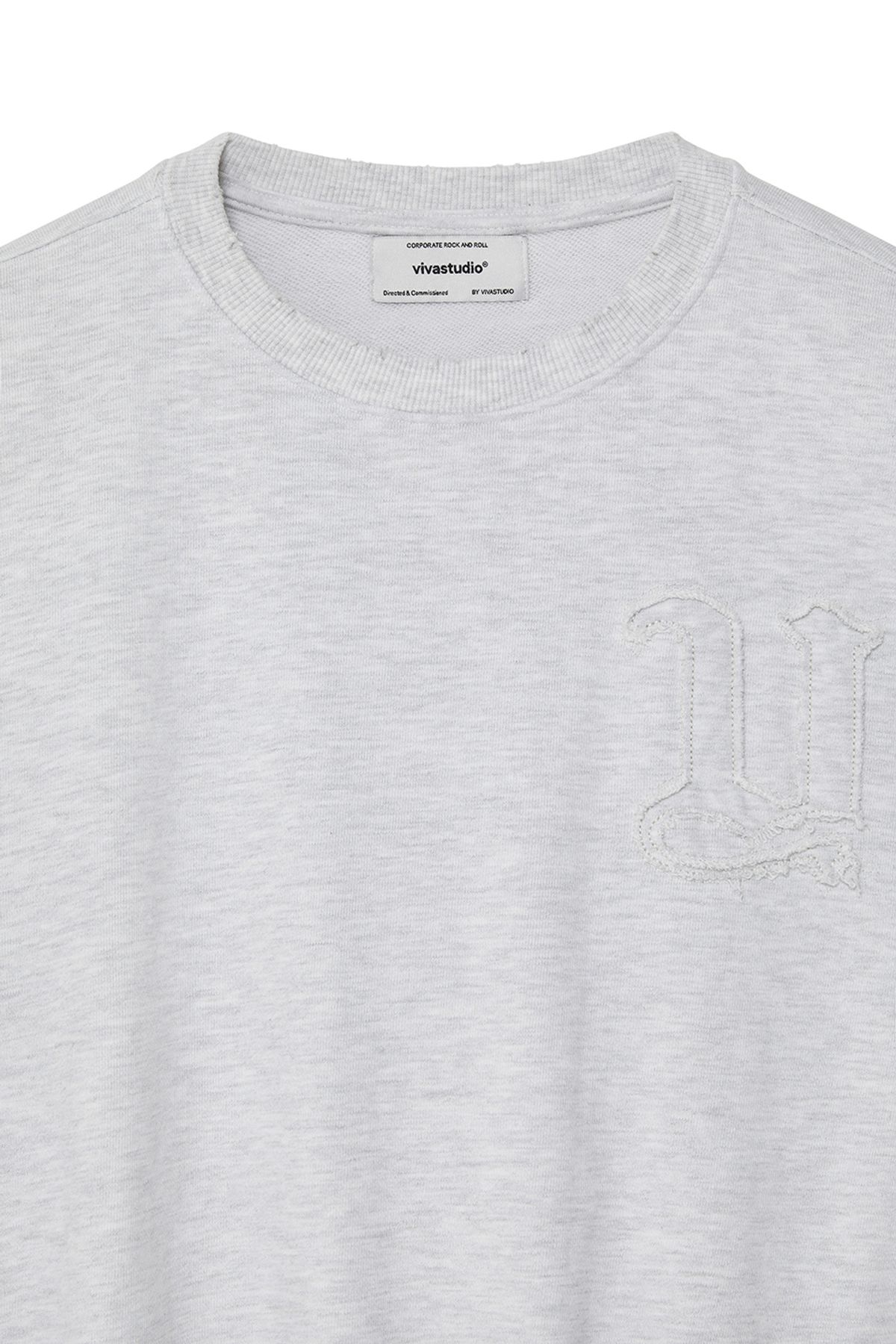 비바스튜디오(VIVASTUDIO) VESPER LOGO VINTAGE SWEATSHIRT [LIGHT GRAY]
