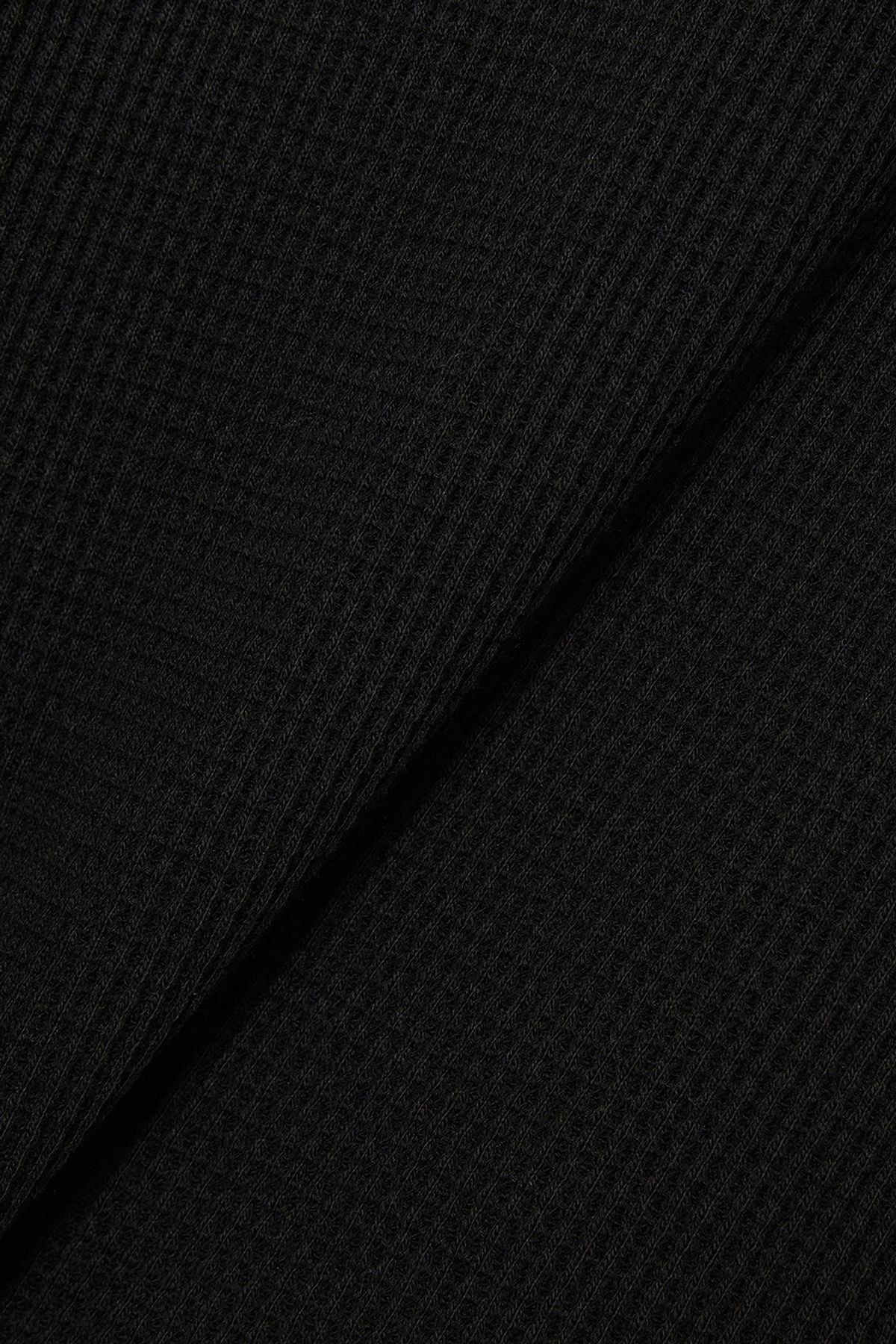 비바스튜디오(VIVASTUDIO) BLACK CAT WAFFLE ZIP-UP HOODIE [BLACK]