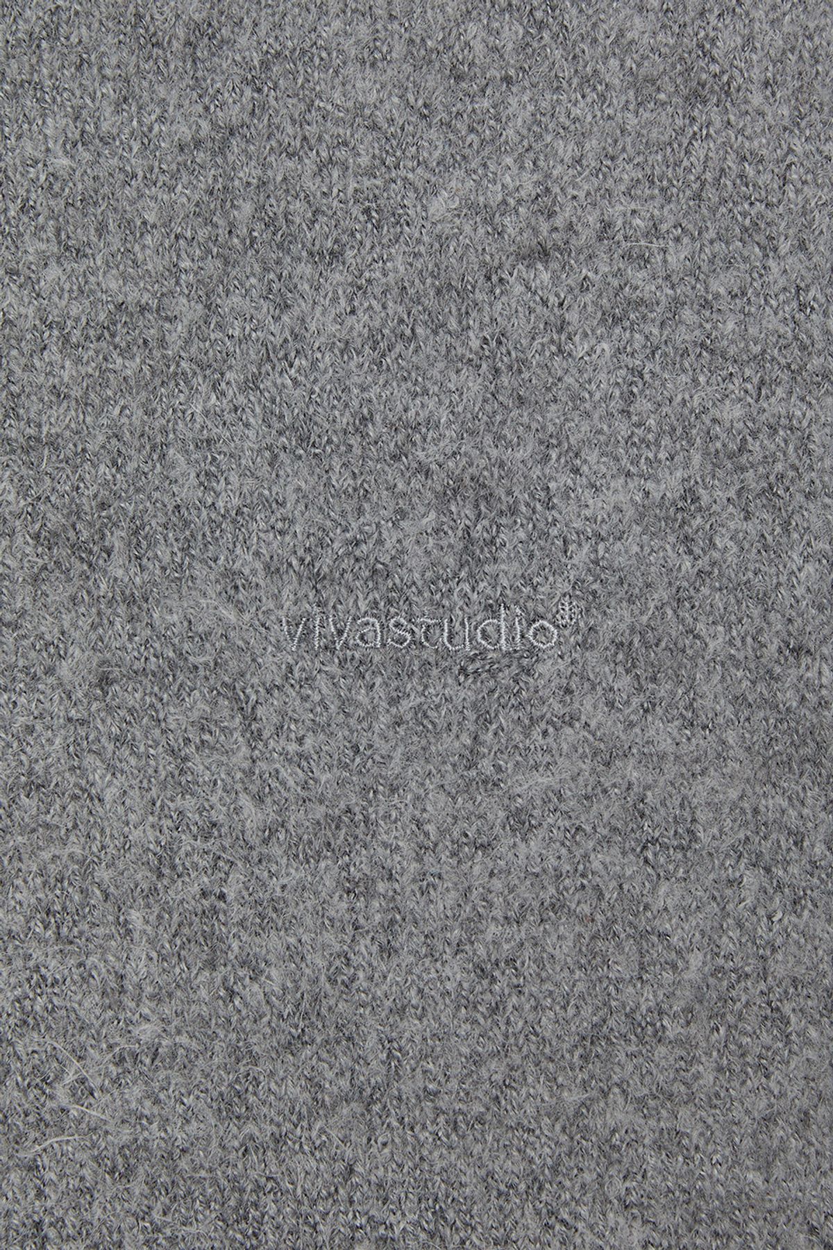 비바스튜디오(VIVASTUDIO) VESPER LOGO KNIT ZIP-UP [MELANGE GRAY]