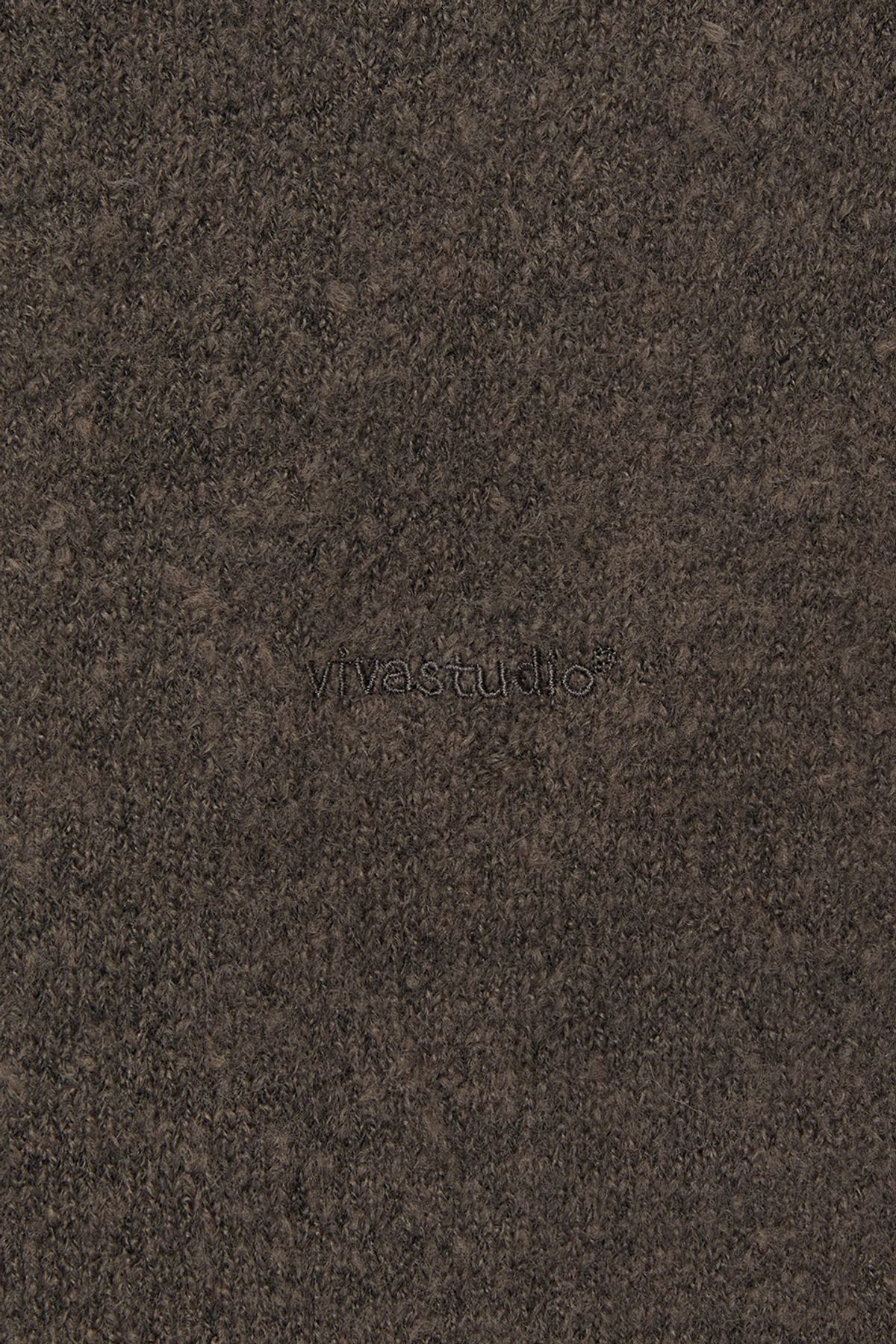 비바스튜디오(VIVASTUDIO) VESPER LOGO KNIT ZIP-UP [BROWN]