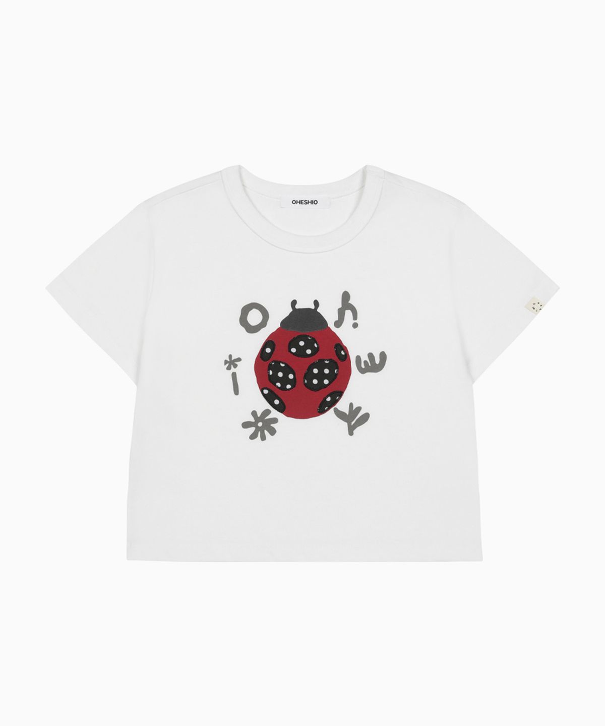 오헤시오(OHESHIO) DOT BUG PATCHY T-SHIRT, IVORY