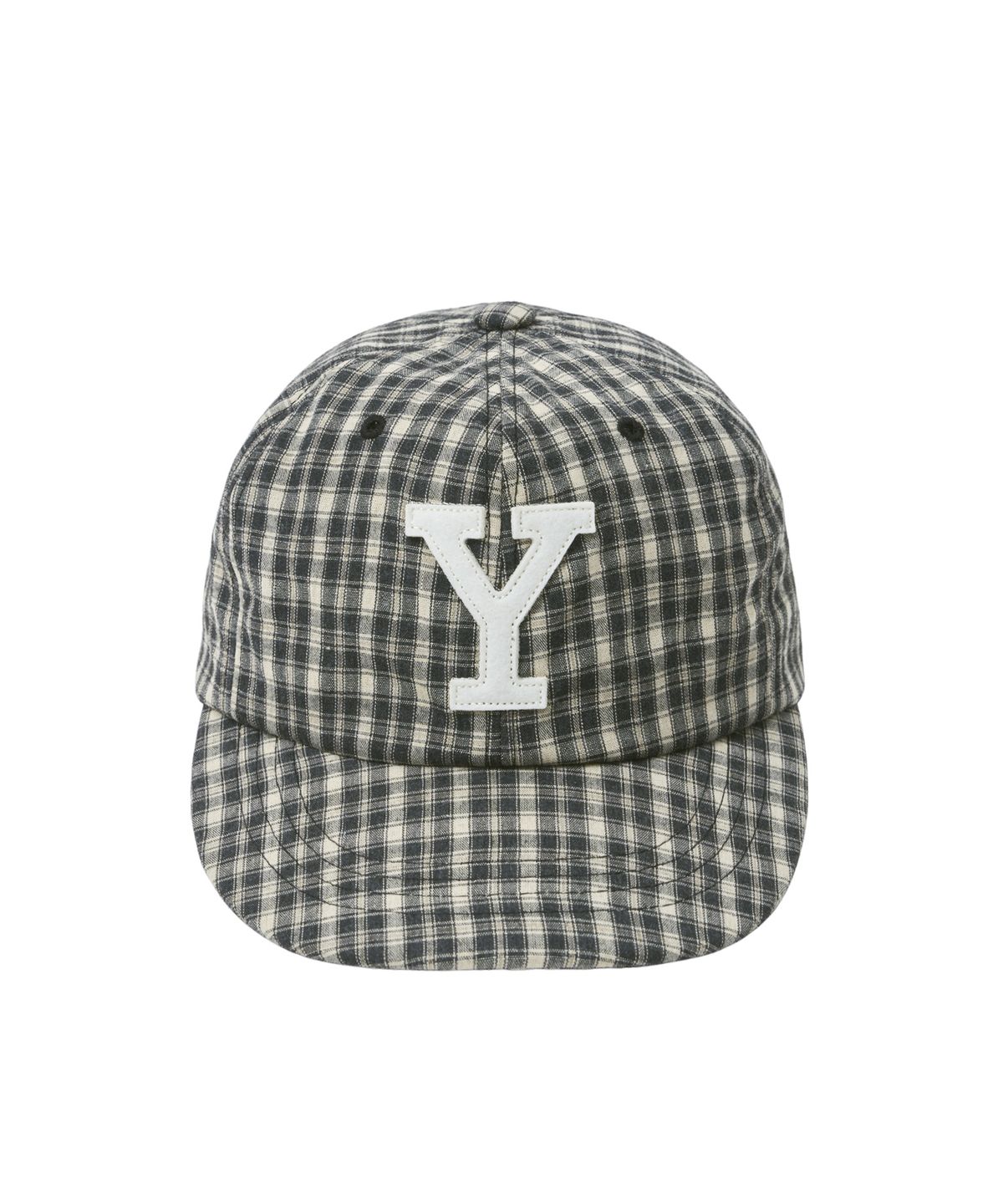 예일(YALE) Y 로고 체크 볼캡_블랙