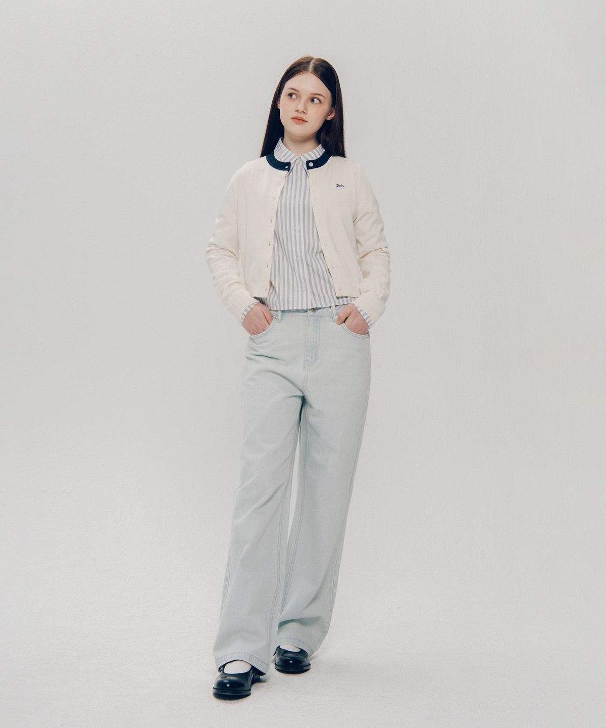 예일(YALE) 우먼즈 스트레이트 데님팬츠_라이트 블루