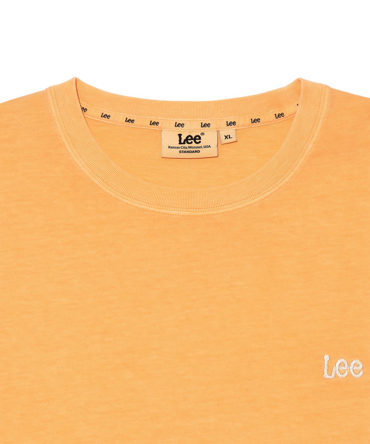 리(LEE) 스몰 트위치 로고 티셔츠 오렌지