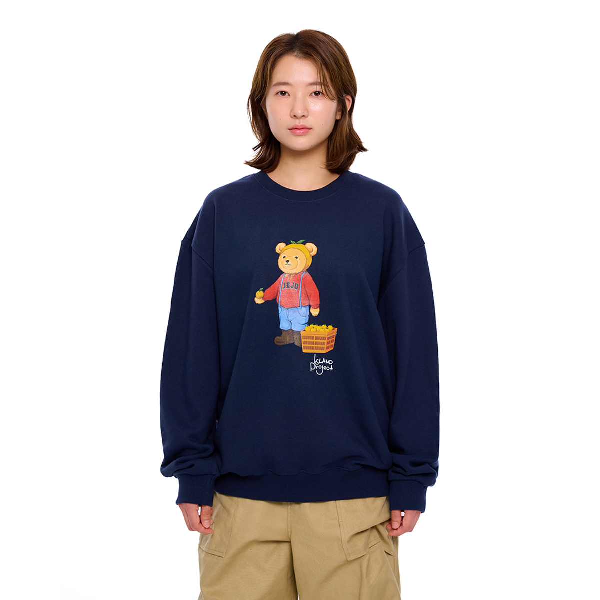 아일랜드 프로젝트(ISLAND PROJECT) Mandarine Bear Sweatshirt - Navy