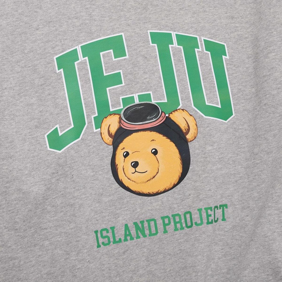 아일랜드 프로젝트(ISLAND PROJECT) Diver Bear Jeju Head Sweatshirt - Gray