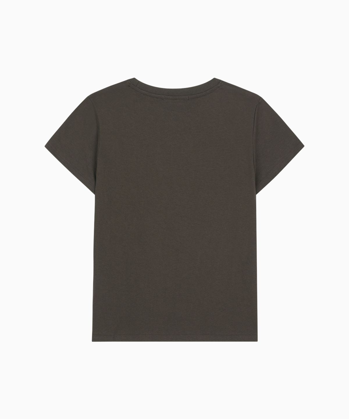 오헤시오(OHESHIO) LOGO SLIM T-SHIRT, DEEP BROWN
