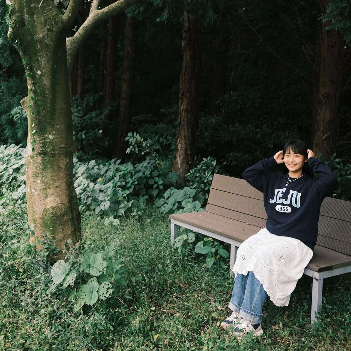아일랜드 프로젝트(ISLAND PROJECT) Classic JEJU 1955 Sweatshirt - Navy
