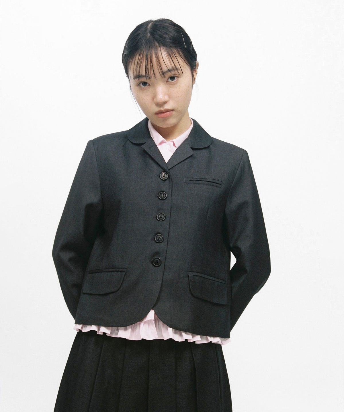 오헤시오(OHESHIO) REGULAR BLAZER JACKET, CHARCOAL
