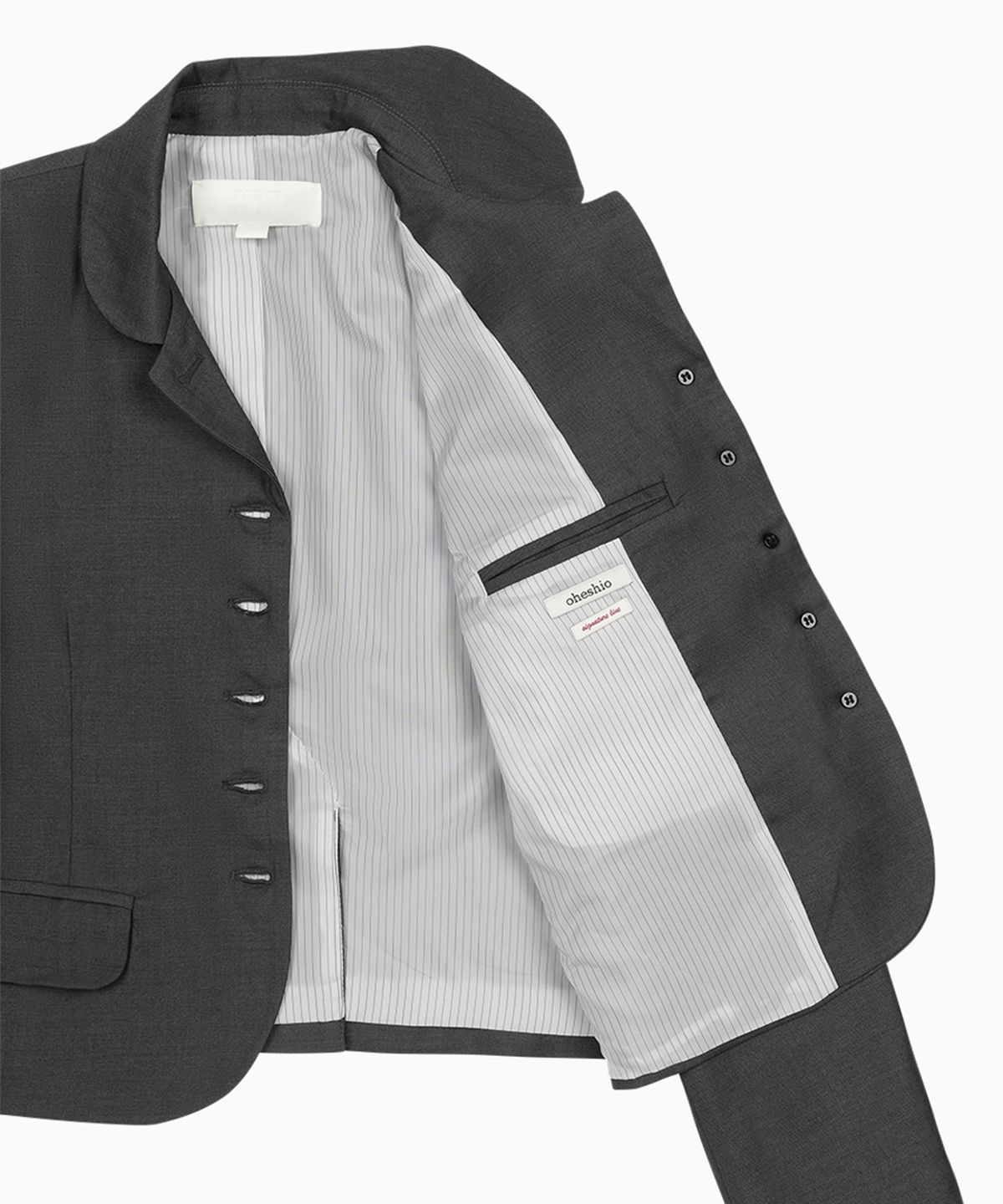 오헤시오(OHESHIO) REGULAR BLAZER JACKET, CHARCOAL