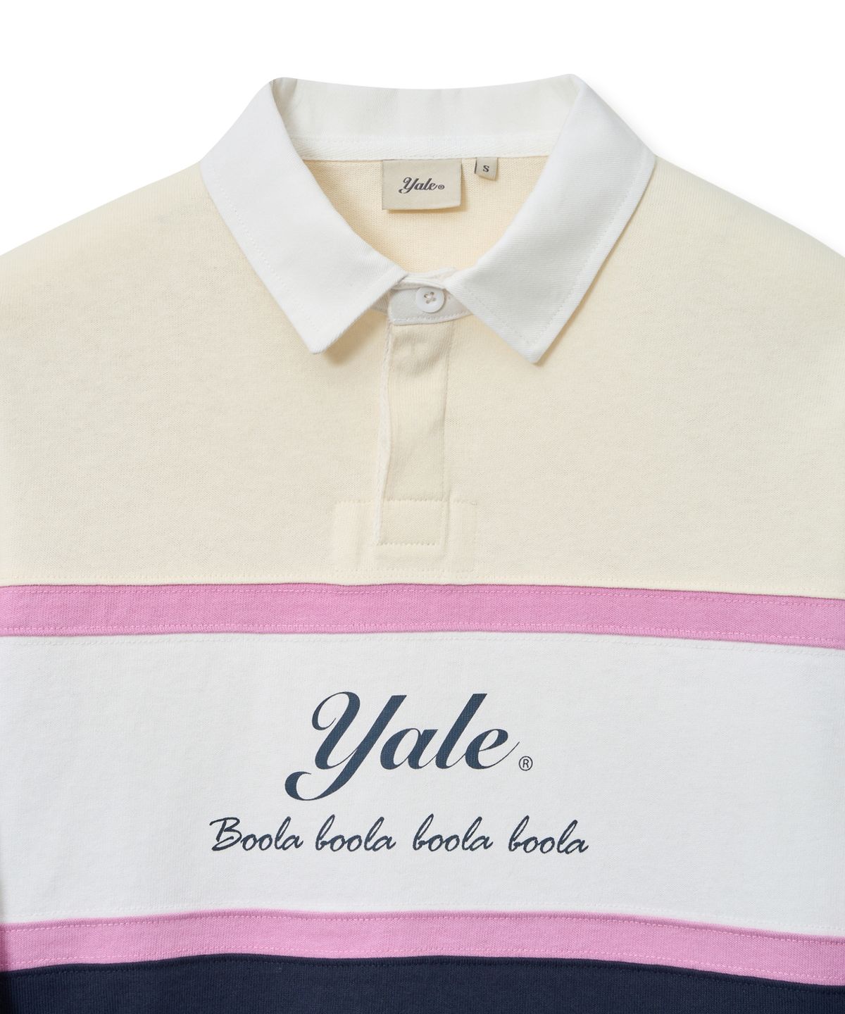 예일(YALE) 우먼즈 멀티 럭비 롱슬리브_아이보리