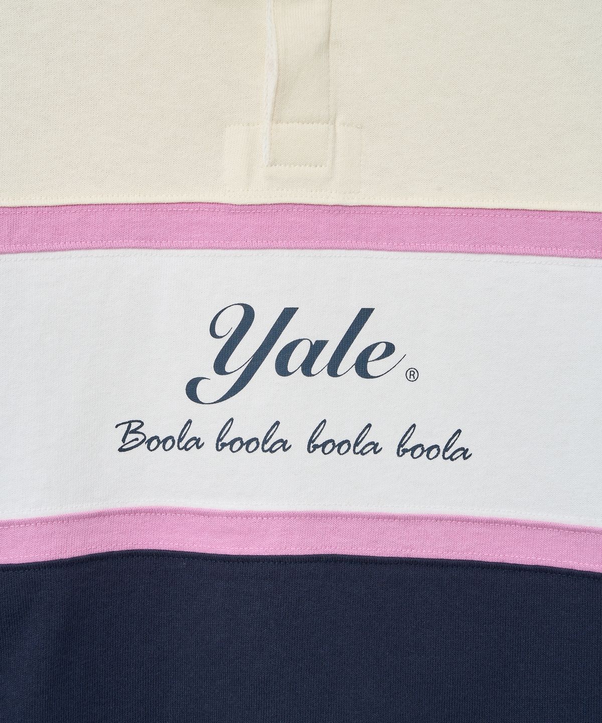 예일(YALE) 우먼즈 멀티 럭비 롱슬리브_아이보리