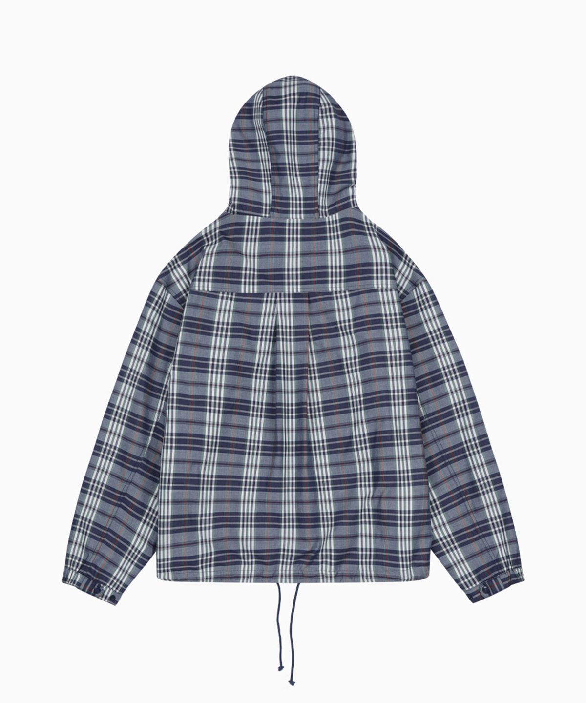 오헤시오(OHESHIO) SHIRT HOODED ZIP-UP, PURPLE CHECK