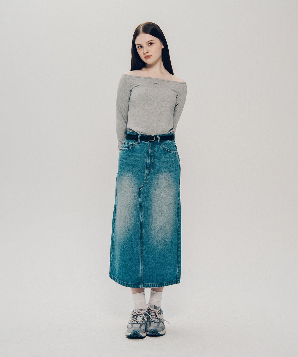 예일(YALE) 컷오프 롱슬리브_그레이