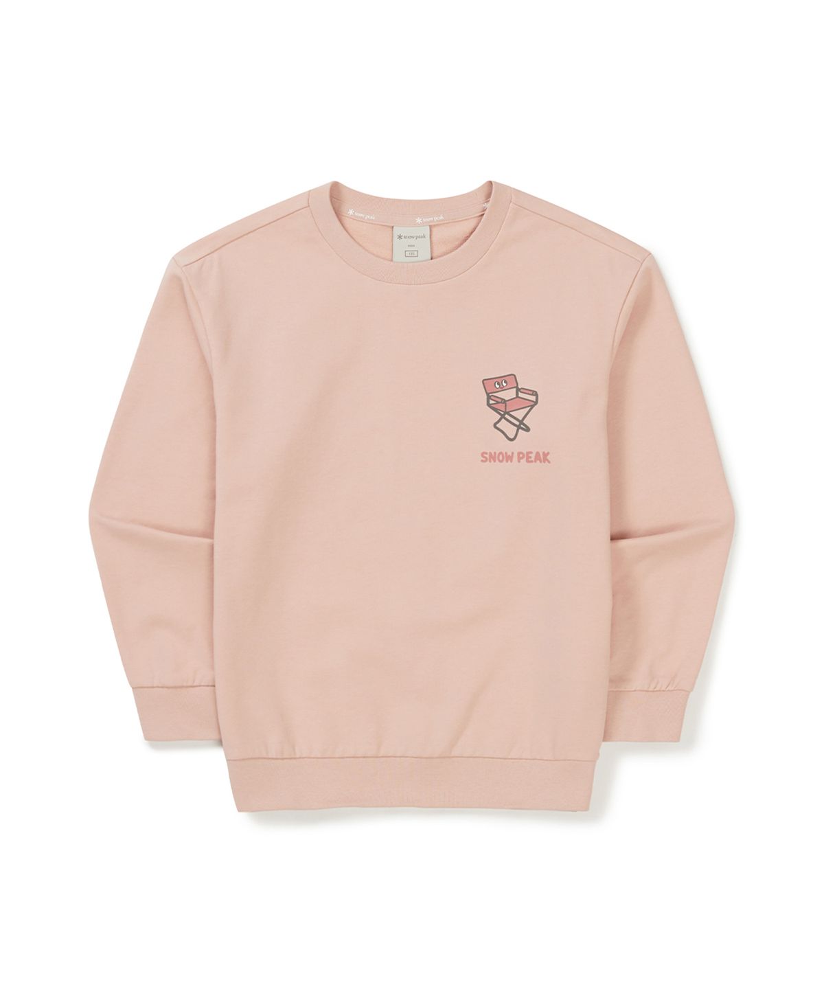스노우피크 어패럴 키즈(SNOWPEAK APPAREL KIDS) 키즈 캠핑 맨투맨 (S25SKFHT80) Light Pink