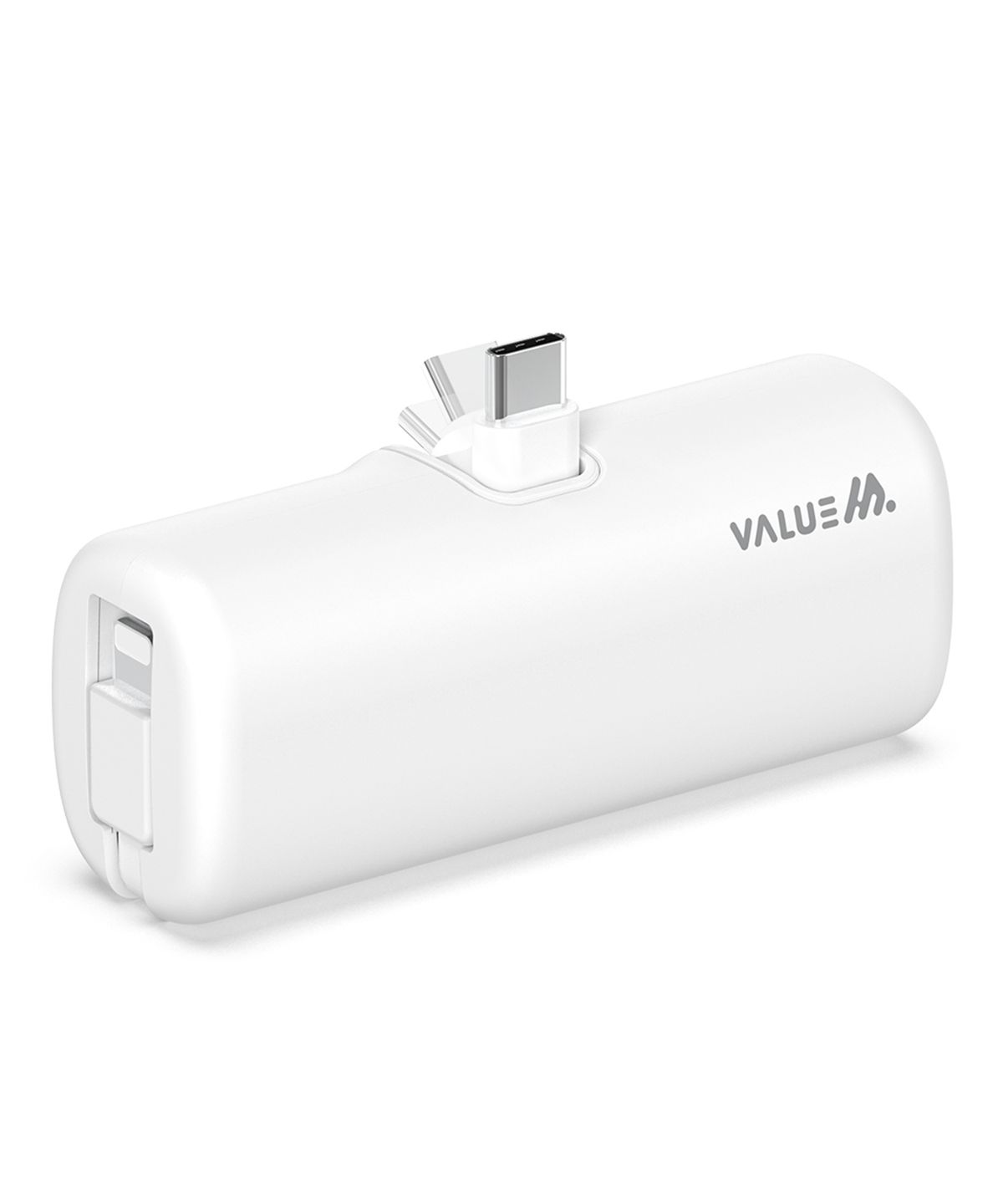 밸류엠(VALUEM) 접이식 C타입 8핀 도킹 보조배터리 5000mAh D4