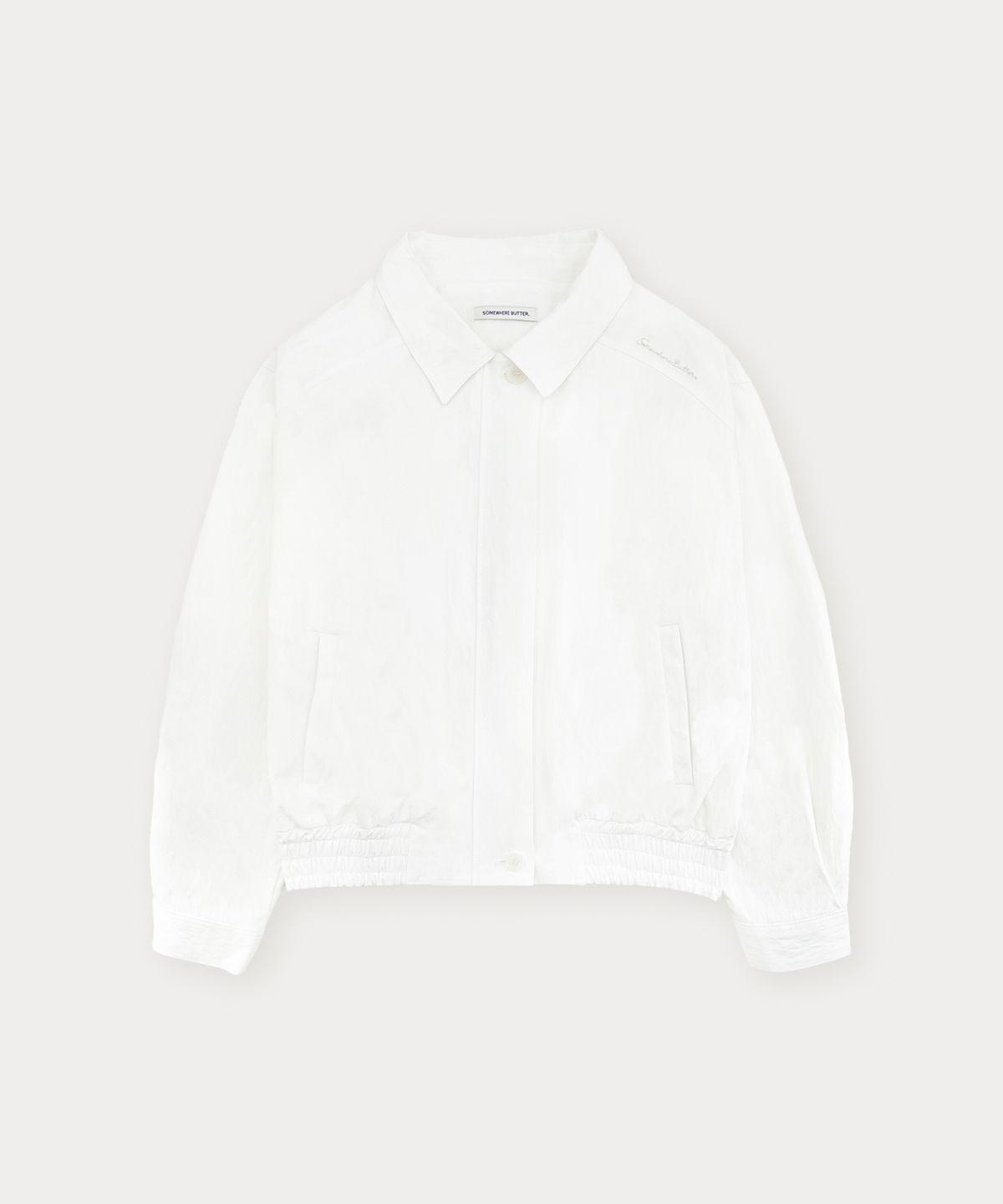썸웨어버터(SOMEWHEREBUTTER) Salt Bomber Jacket - Ivory