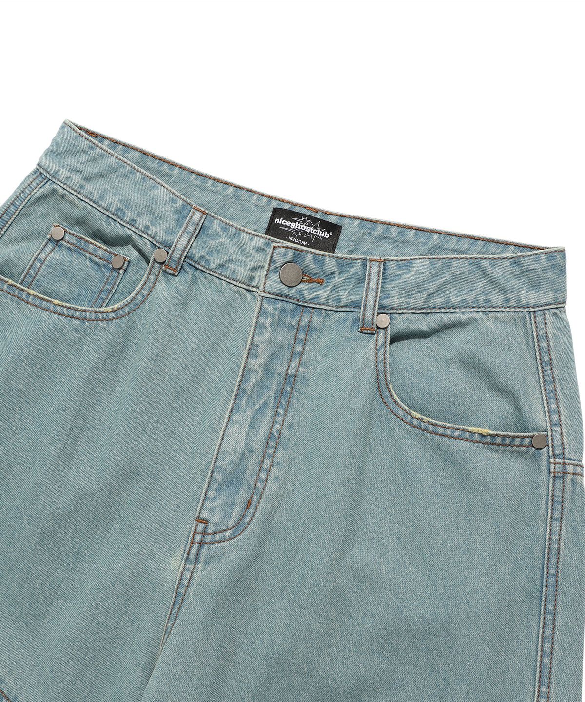 나이스고스트클럽(NICEGHOSTCLUB) LAYERED WASHED JEANS_LIGHT BLUE(NG2FSUD100A)