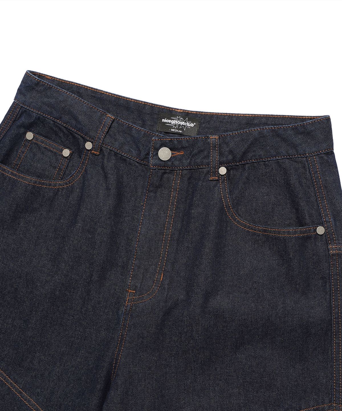 나이스고스트클럽(NICEGHOSTCLUB) LAYERED WASHED JEANS_INDIGO(NG2FSUD100A)