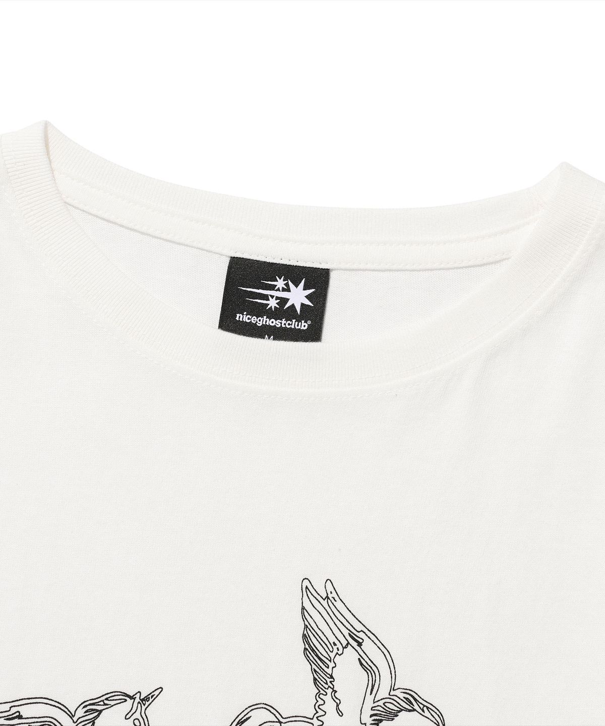 나이스고스트클럽(NICEGHOSTCLUB) UNICORN CIRCLE SLIM L/S TEE_WHITE(NG2FSUT552A)
