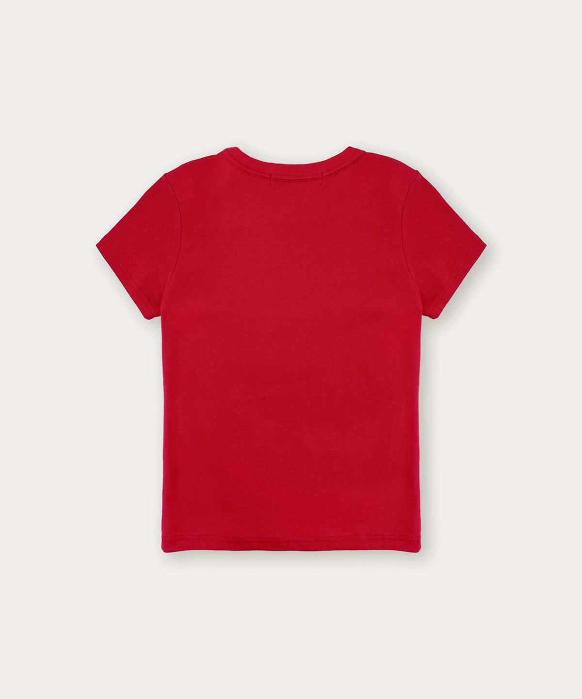썸웨어버터(SOMEWHEREBUTTER) Snack Logo Crop Top - Red