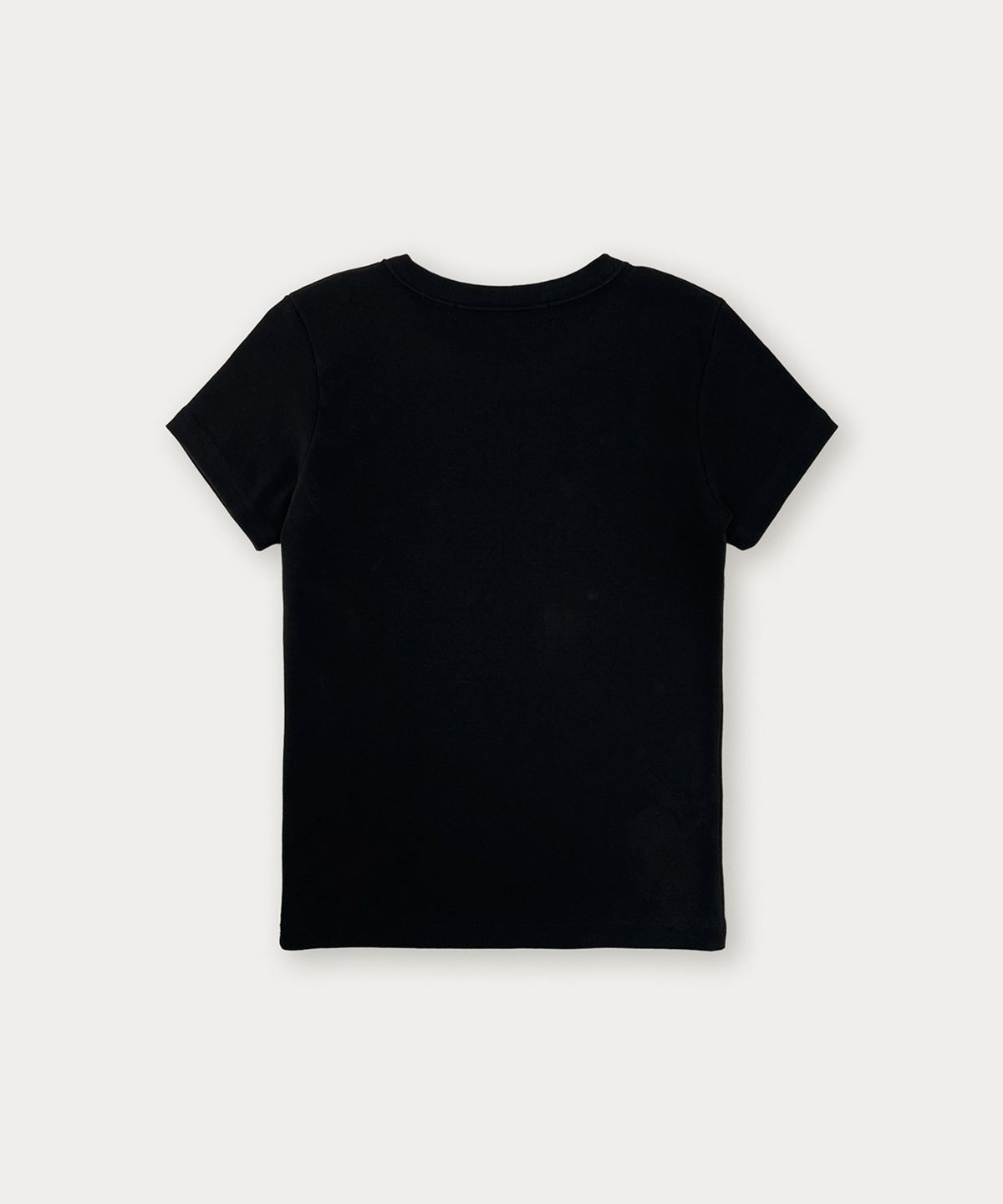 썸웨어버터(SOMEWHEREBUTTER) Snack Logo Crop Top - Black