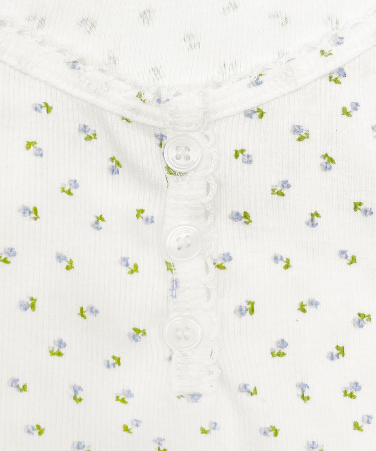 썸웨어버터(SOMEWHEREBUTTER) Lace Button Sleeveless - Flower