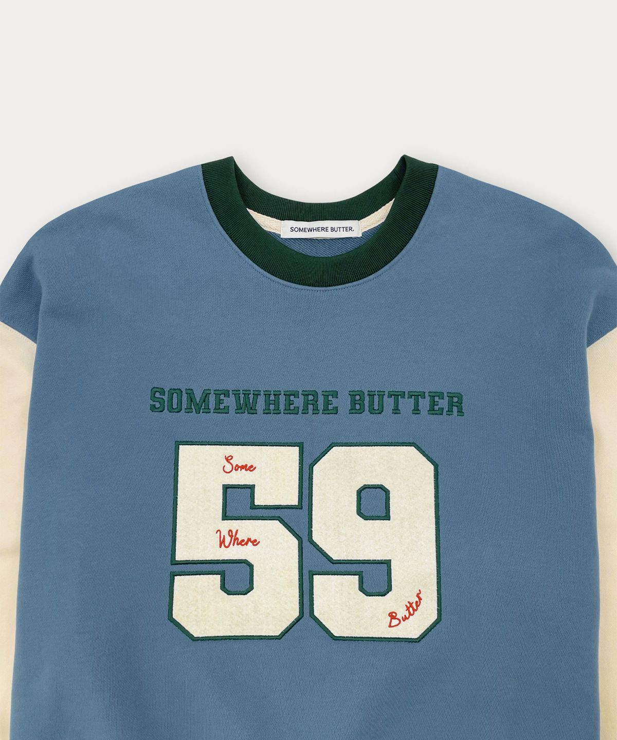 썸웨어버터(SOMEWHEREBUTTER) 59 Vintage Sweatshirt - Light Blue