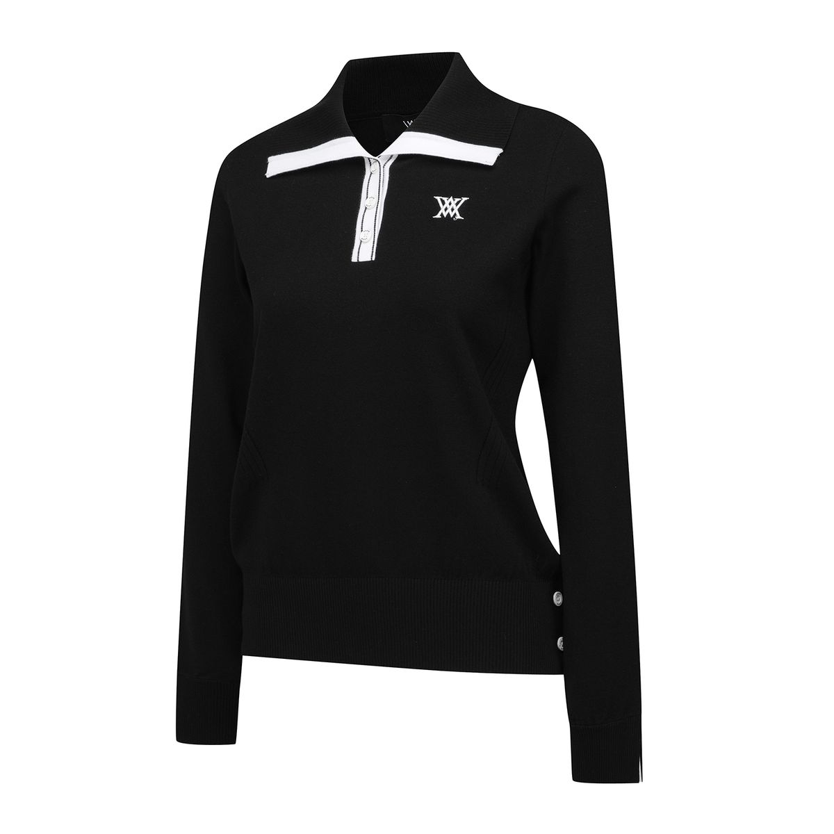 어뉴골프(ANEW GOLF) WOMEN SP COLLAR POINT SWEATER_BK