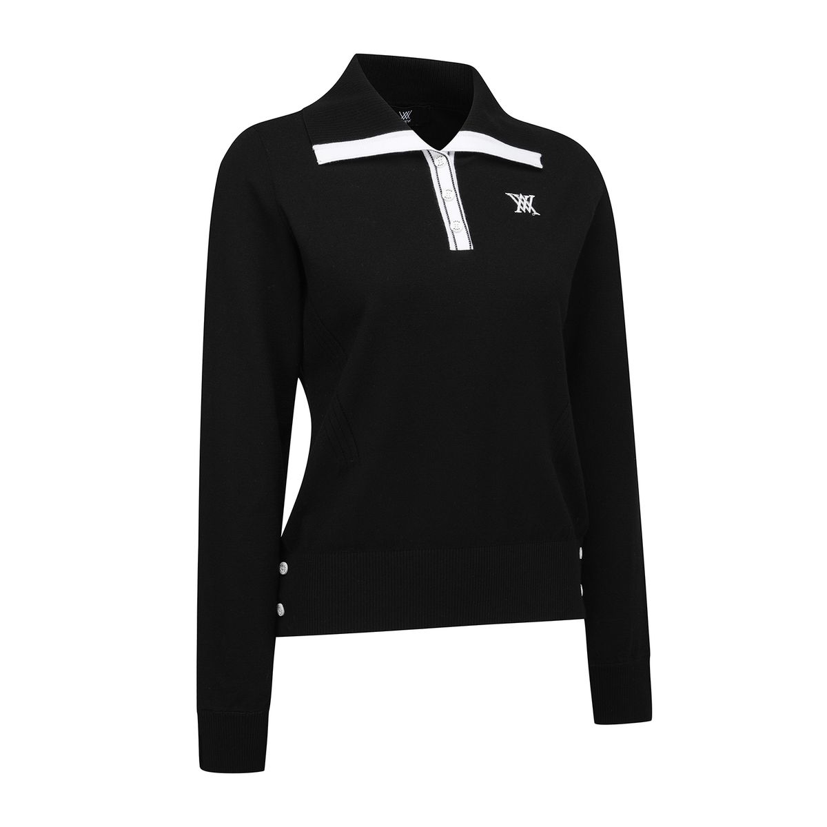 어뉴골프(ANEW GOLF) WOMEN SP COLLAR POINT SWEATER_BK