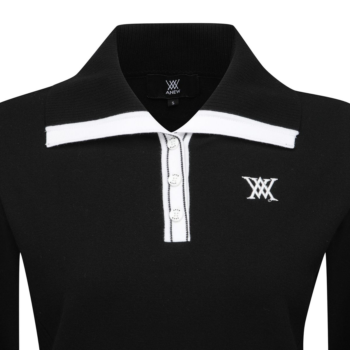 어뉴골프(ANEW GOLF) WOMEN SP COLLAR POINT SWEATER_BK