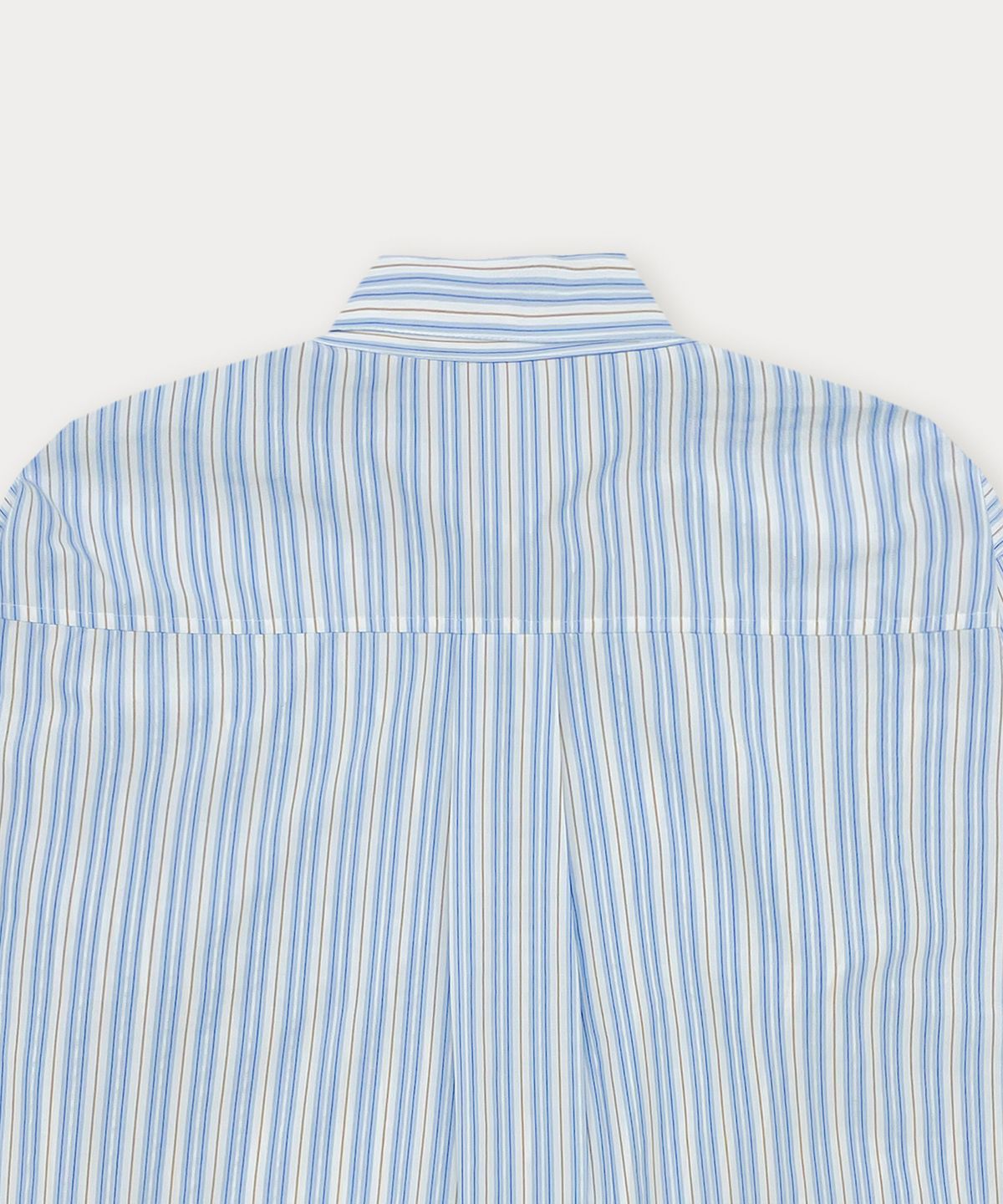 썸웨어버터(SOMEWHEREBUTTER) Jade Stripe Over-Fit Shirt - Light Blue