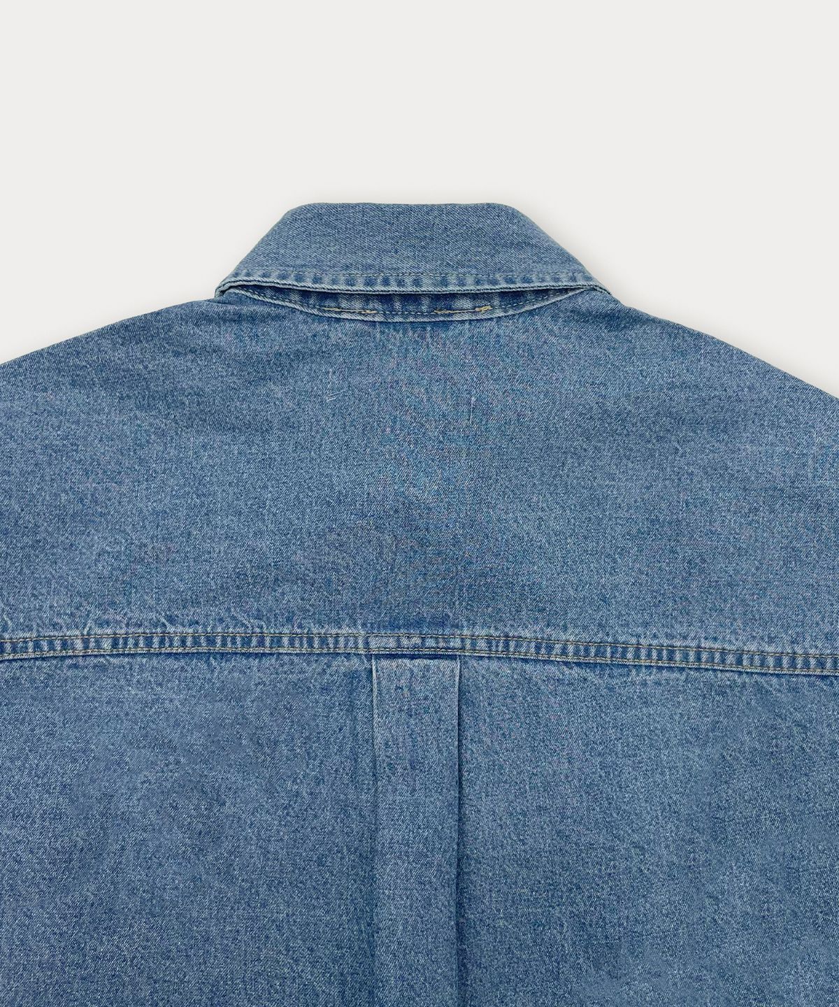 썸웨어버터(SOMEWHEREBUTTER) Western Denim Over-Fit Shirt - Middle Blue