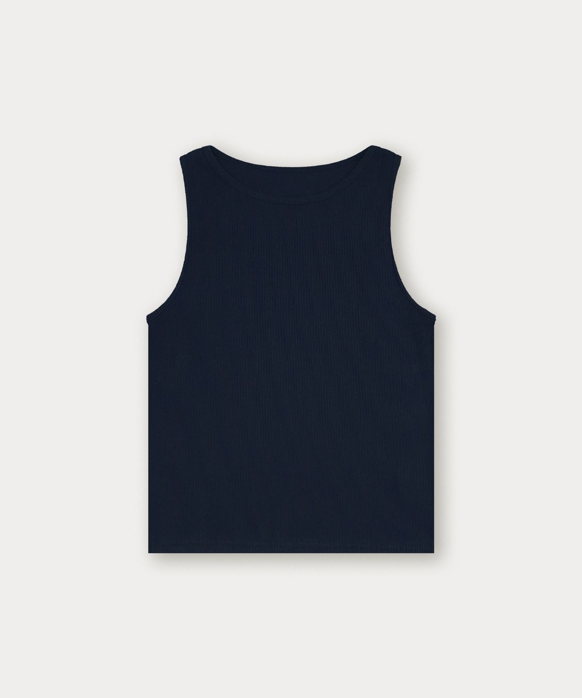 썸웨어버터(SOMEWHEREBUTTER) Label Rip Sleeveless - Navy
