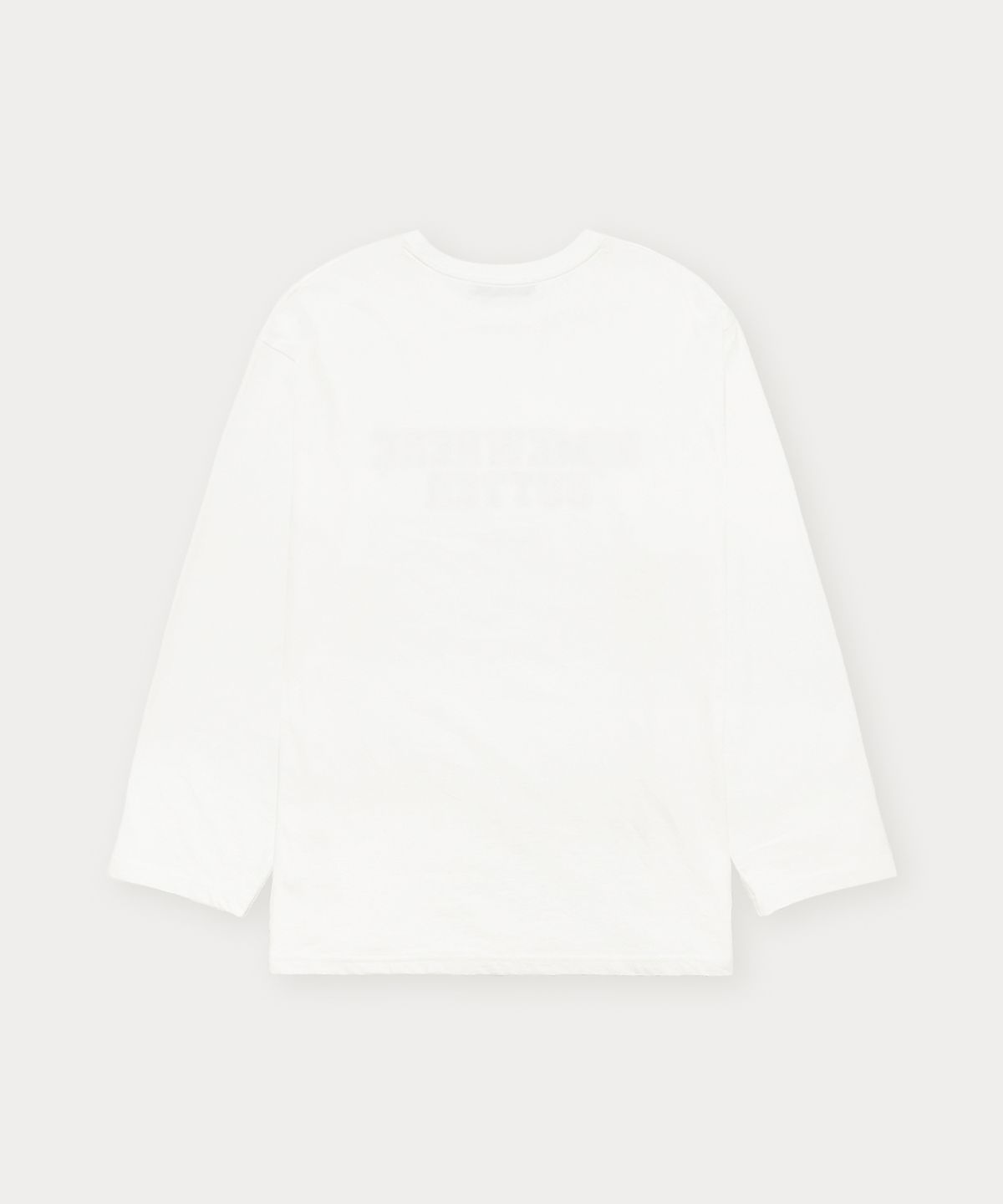 썸웨어버터(SOMEWHEREBUTTER) Campus Logo Long Top - Ivory