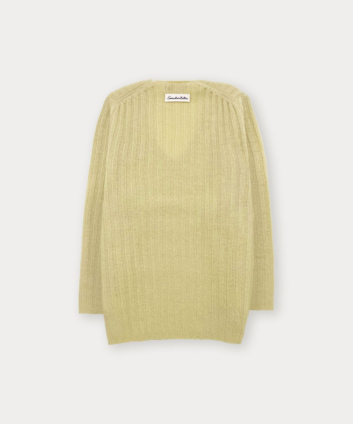 썸웨어버터(SOMEWHEREBUTTER) Veggie V-Neck Knit - Butter