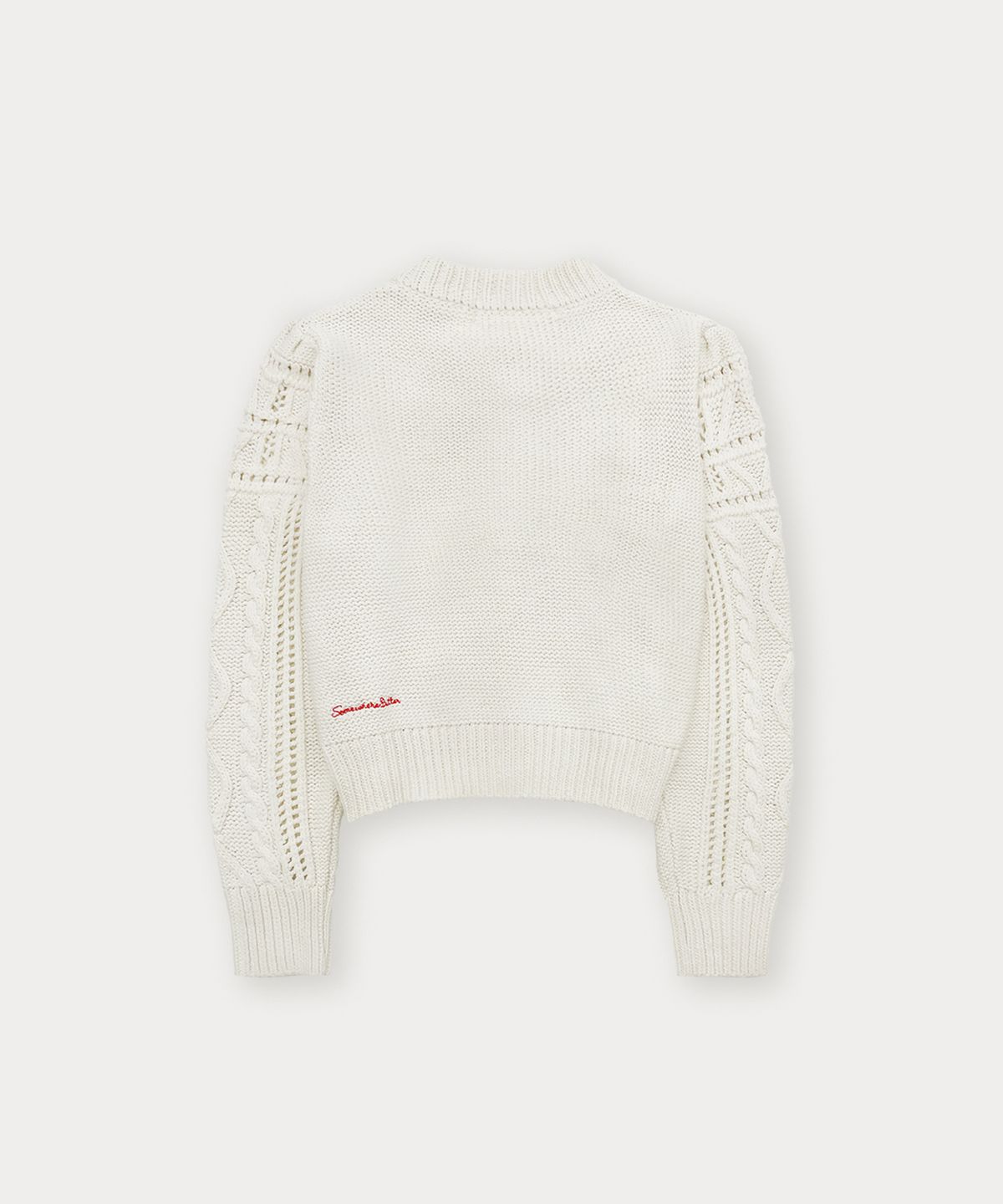 썸웨어버터(SOMEWHEREBUTTER) Popo Cotton Cardigan - Ivory