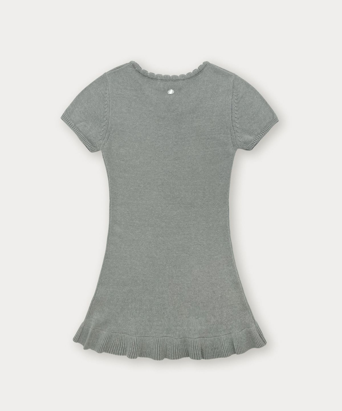 썸웨어버터(SOMEWHEREBUTTER) Cotton Ribbon Knit Dress - Grey