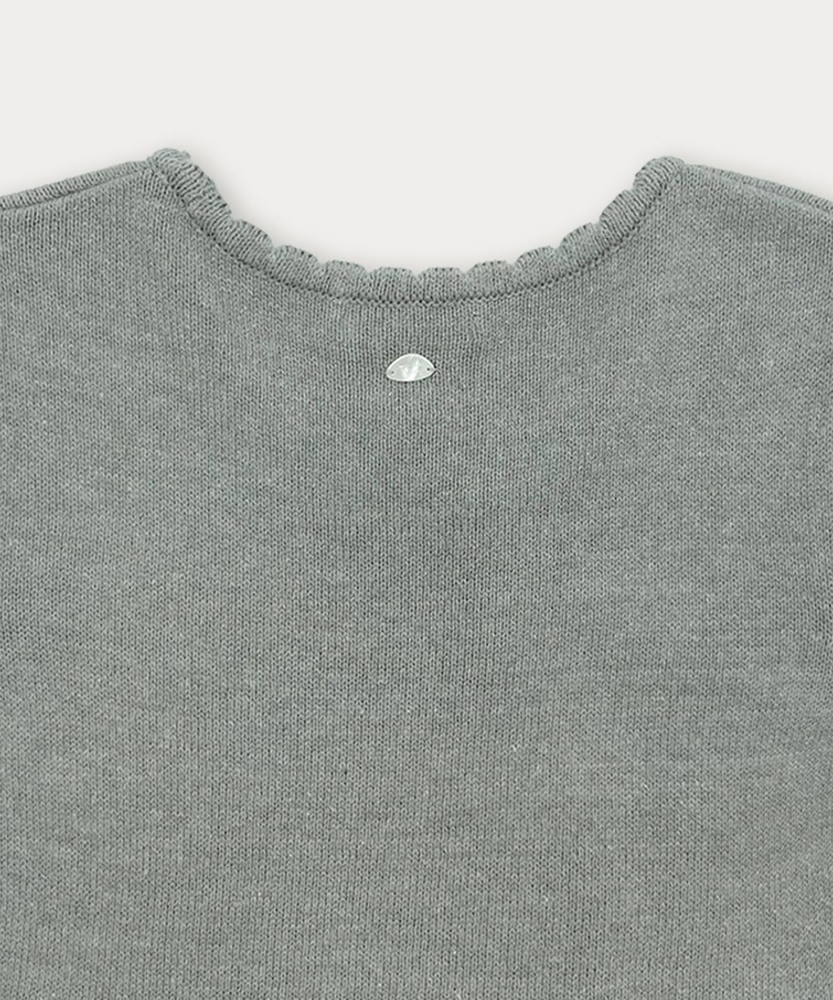 썸웨어버터(SOMEWHEREBUTTER) Cotton Ribbon Knit Dress - Grey