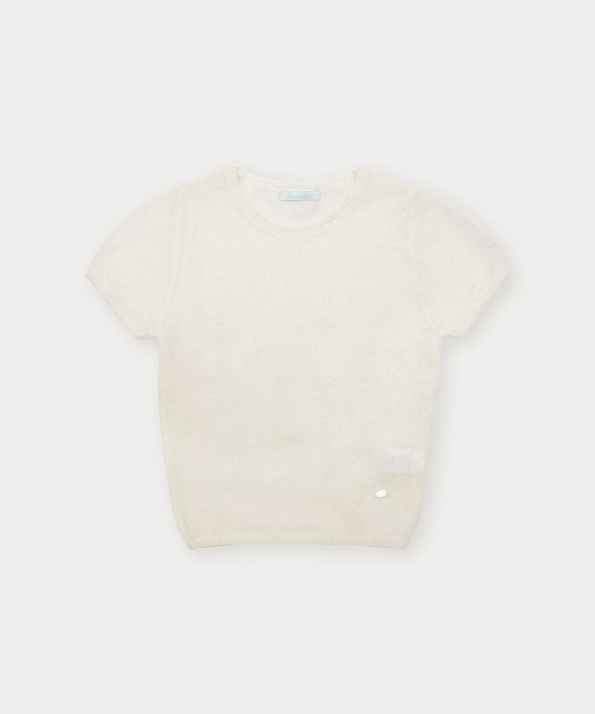 썸웨어버터(SOMEWHEREBUTTER) Pendant See-Through Half Knit - Ivory